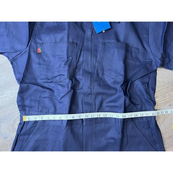 Saftech Utility FR Jumpsuit Long Sleeve Mens xL Navy Blue Full Suit M7 - Picture 9 of 10